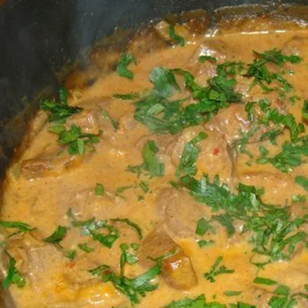 Beef in sour cream — recipe